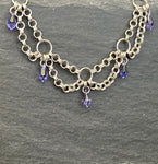 Chainmaille Anklet with Swarovski Crystals