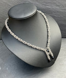 Byzantine Chainmaille Ladder Necklace with Austrian Crystals