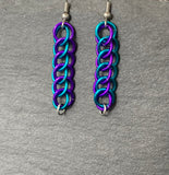 Purple & Teal Half Persian Earrings