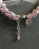 Pink Beaded Shaggy Chainmaille Necklace