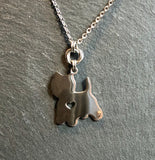 Stainless Steel Westie Necklace