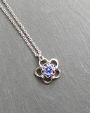 Captured Purple Crystal Chainmaille Pendant