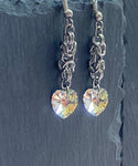Crystal Byzantine Heart Earrings