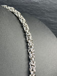 Byzantine Chainmaille Ladder Necklace with Austrian Crystals