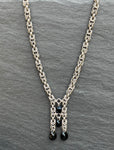 Byzantine Chainmaille Ladder Necklace with Austrian Crystals