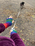 Fingerless Dragon Scale Gloves in Rainforest