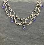 Chainmaille Anklet with Swarovski Crystals