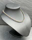 Green and Bronze Barrel Chainmaille Necklace