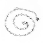 Stainless Steel Hearts Anklet