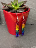 Rainbow Pride Byzantine Earrings