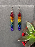Rainbow Pride Byzantine Earrings