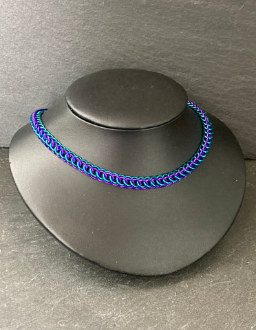 Purple & Teal Half Persian Necklace