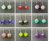 Mini D20 earrings, hypoallergenic ear wires