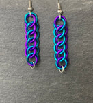 Purple & Teal Half Persian Earrings