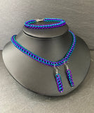 Purple & Teal Half Persian Necklace