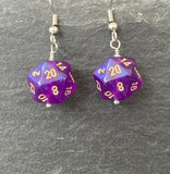 Mini D20 Earrings
