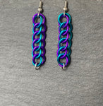 Purple & Teal Half Persian Earrings