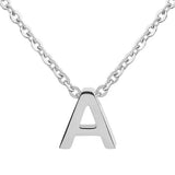 Polished Stainless Steel Initial Necklace