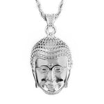 Polished Buddha Stainless Steel Pendant Necklace