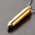 Bullet Capsule Stainless Steel Pendant