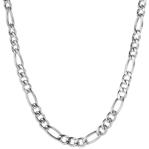 Crucible Men's Stainless Steel Figaro Necklace