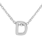 Polished Stainless Steel Initial Necklace