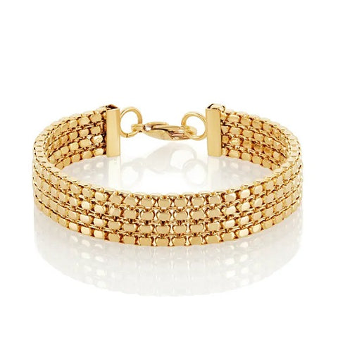 Gold Plated Box Chain Bracelet