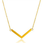 Polished Chevron Stainless Steel Necklace