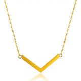 Polished Chevron Stainless Steel Necklace