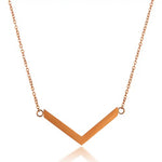 Polished Chevron Stainless Steel Necklace