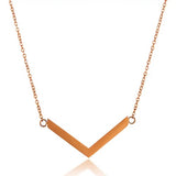 Polished Chevron Stainless Steel Necklace