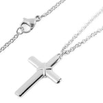 Polished Stainless Steel Cross Necklace