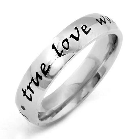 Stainless Steel True Love Waits Ring