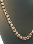 Stainless steel barrel chain necklace, silver chain. unisex chainmaille necklace