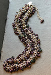 Purple Iris Statement Necklace