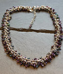 Purple Iris Statement Necklace