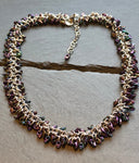 Purple Iris Statement Necklace