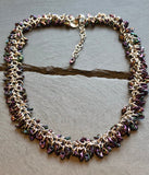 Purple Iris Statement Necklace