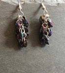 Purple Iris Beaded Earrings
