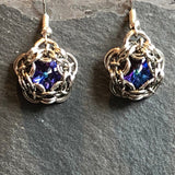 Captured Crystal Earrings in Rainbow