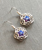 Captured Crystal Earrings in Rainbow
