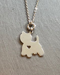 Stainless Steel Westie Necklace