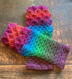 Fingerless Dragon Scale Gloves in Magic