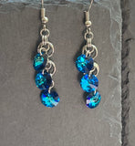 Sparkly Blue Crystal Earrings
