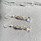 Crystal Byzantine Heart Earrings