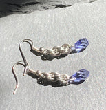 Teardrop Twist Tanzanite Crystals Earrings