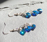 Sparkly Blue Crystal Earrings