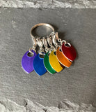 6 Rainbow Scale Stitch Markers