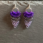 Purple Ombré Chainmaille Earrings