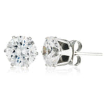 Cubic Zirconia 8mm Studs